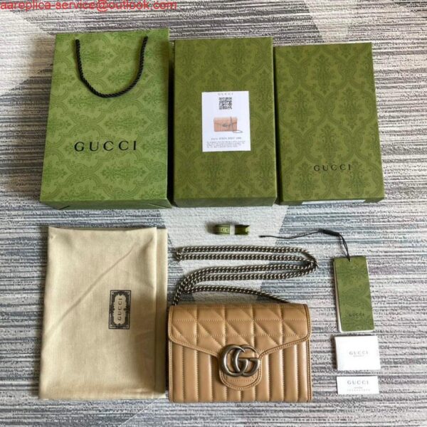 Replica Gucci 474575 GG Marmont mini bag Light pink 10