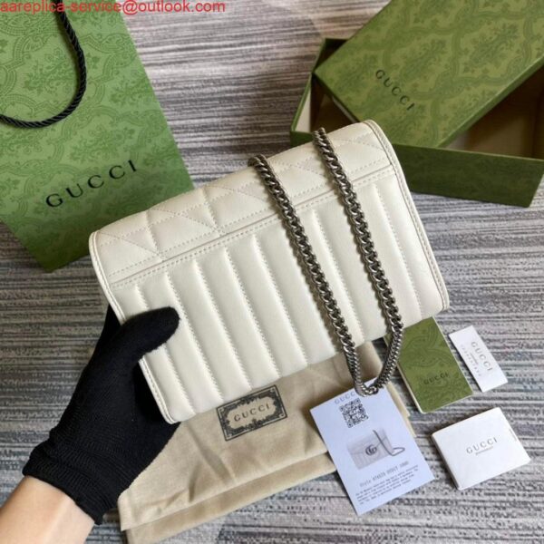 Replica Gucci 474575 GG Marmont mini bag White 3