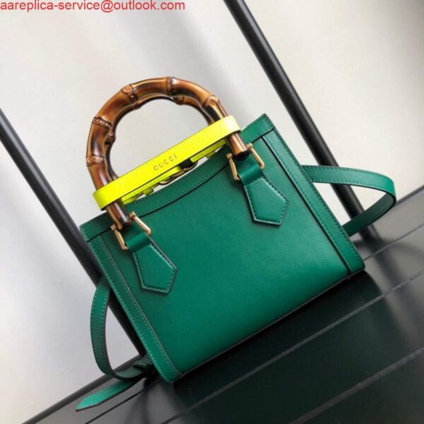 Replica Gucci Diana Mini tote bag top handle bag Gucci 655661 Green 4