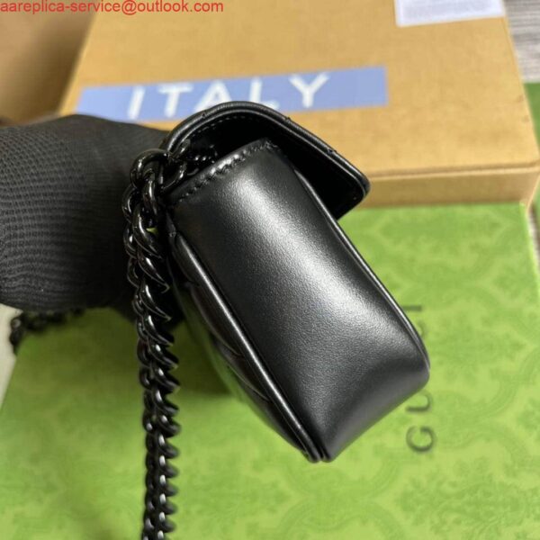 Replica Gucci 699757 GG Marmont Belt Bag Black 4