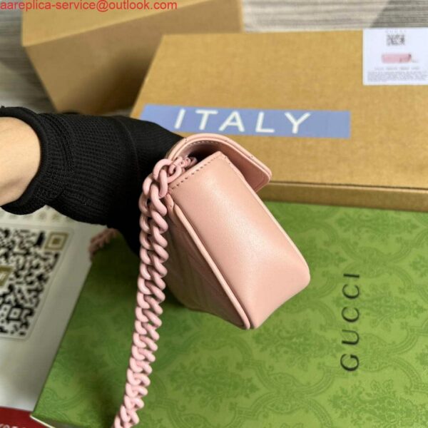 Replica Gucci 699757 GG Marmont Belt Bag Light pink 4