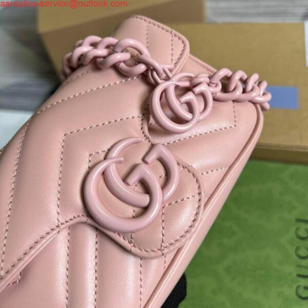 Replica Gucci 699757 GG Marmont Belt Bag Light pink 6