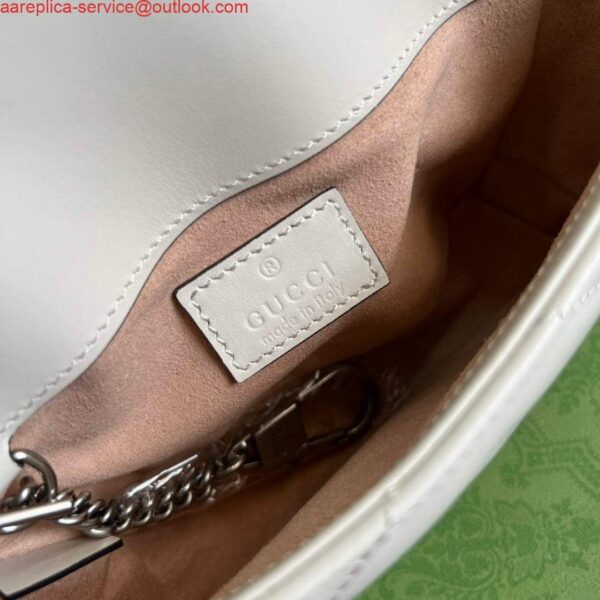 Replica Gucci 699757 GG Marmont Belt Bag White 10