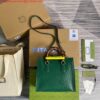 Replica Gucci Diana Small Tote Bag Ostrich Top Handle Bag 660195 Brown