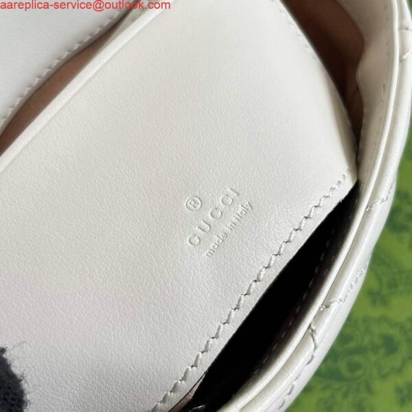 Replica Gucci 739599 GG Marmont Belt Bag White 10