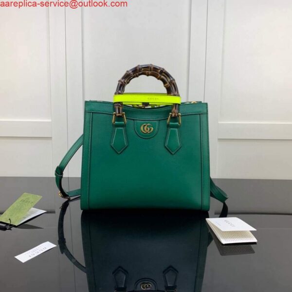 Replica Gucci Diana small tote bag top handle bag 660195 Green 3