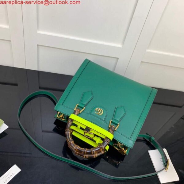 Replica Gucci Diana small tote bag top handle bag 660195 Green 6