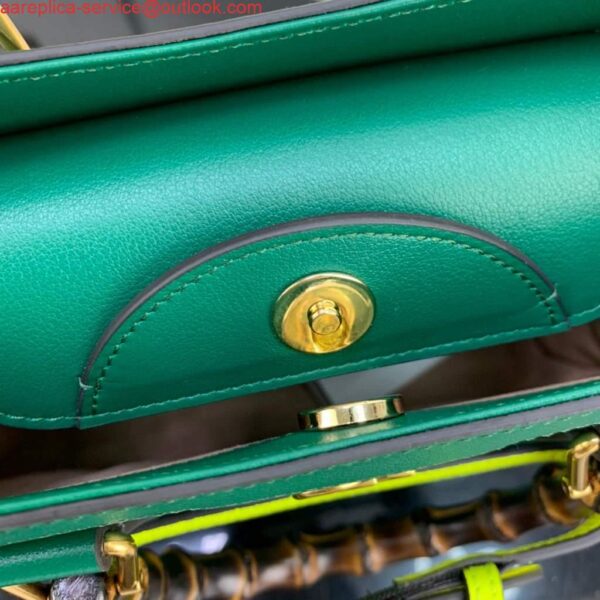 Replica Gucci Diana small tote bag top handle bag 660195 Green 9