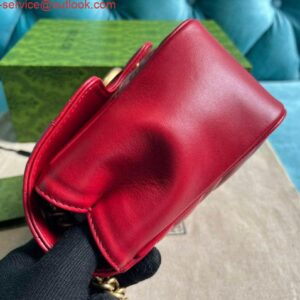 Replica Gucci 739682 GG Marmont Matelassé mini tote bag Red 2