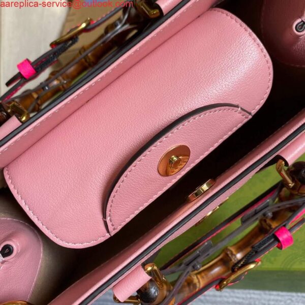 Replica Gucci Diana small tote bag top handle bag 660195 Pink 10