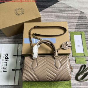 Replica Gucci 746319 GG Marmont Small Top Handle Bag Milk tea