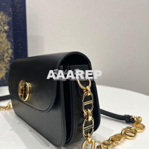 Replica Dior 30 Montaigne Avenue Bag in Black Box Calfskin M9260 2