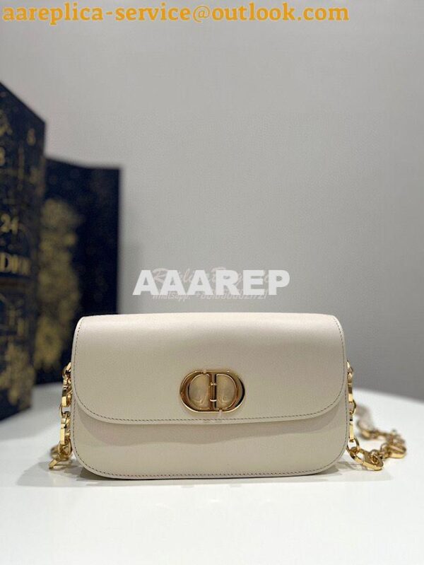 Replica Dior 30 Montaigne Avenue Bag in Dusty Ivory Box Calfskin M9260 3