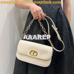 Replica Dior 30 Montaigne Avenue Bag in Dusty Ivory Box Calfskin M9260 2