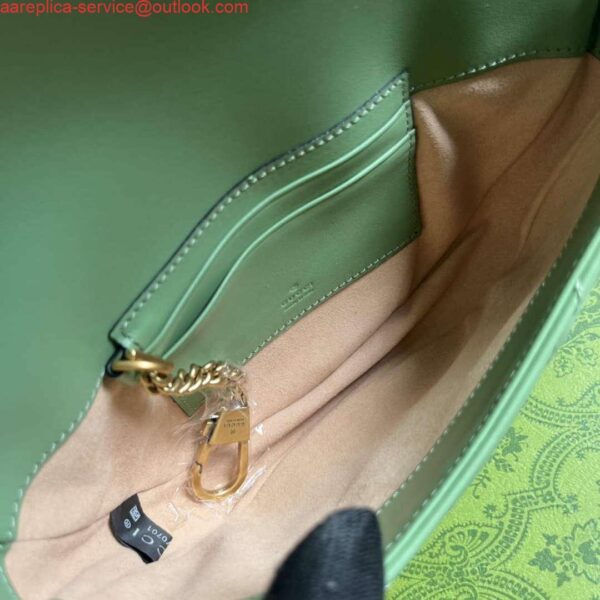 Replica Gucci 746431 GG Marmont Matelassé Chain Mini Bag Green 10