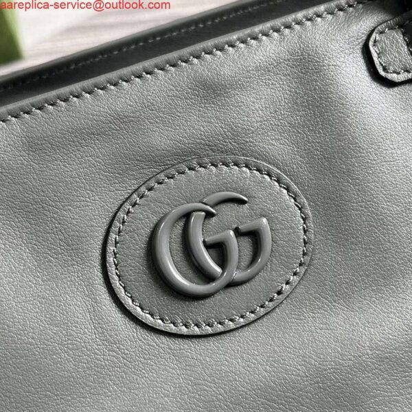 Replica Gucci 725683 Large Tote Bag With Tonal Double G Gray 4