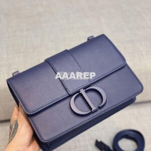 Replica Dior 30 Montaigne Bag Blue Ultramatte Grained Calfskin 2