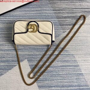 Replica Gucci GG Marmont mini bag 574969 Beige 2