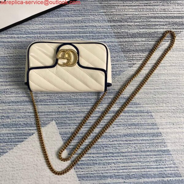 Replica Gucci GG Marmont mini bag 574969 Beige 4