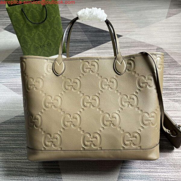 Replica Gucci 726755 Jumbo GG large tote bag Taupe