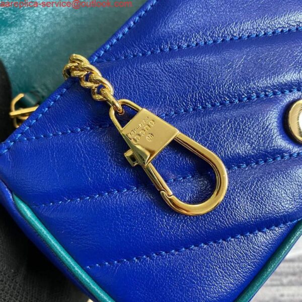 Replica Gucci GG Marmont super mini bag 574969 Blue 8