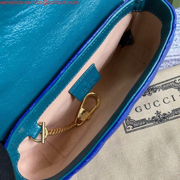 Replica Gucci GG Marmont super mini bag 574969 Blue 9