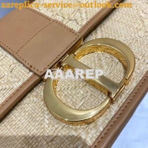 Replica Dior 30 Montaigne Bag Natural Cannage Raffia M9203U 2