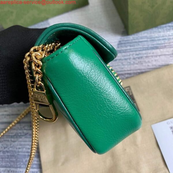 Replica Gucci GG Marmont super mini bag 574969 Green 4