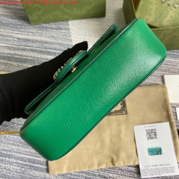 Replica Gucci GG Marmont super mini bag 574969 Green 6