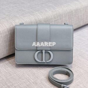 Replica Dior 30 Montaigne Bag Stone Grey Ultramatte Grained Calfskin 2