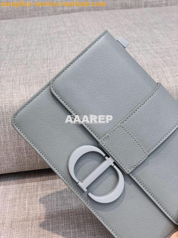 Replica Dior 30 Montaigne Bag Stone Grey Ultramatte Grained Calfskin 8