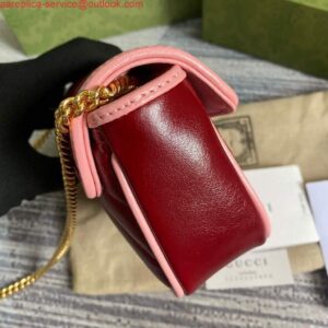 Replica Gucci GG Marmont super mini bag 574969 Wine Red 2