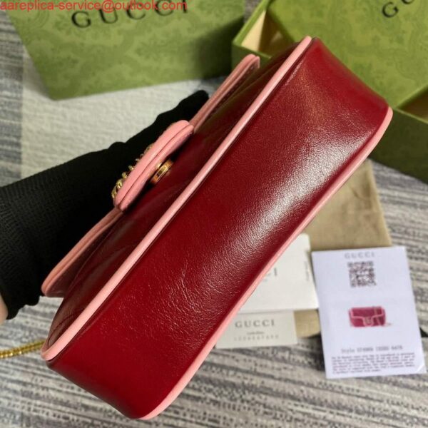 Replica Gucci GG Marmont super mini bag 574969 Wine Red 6