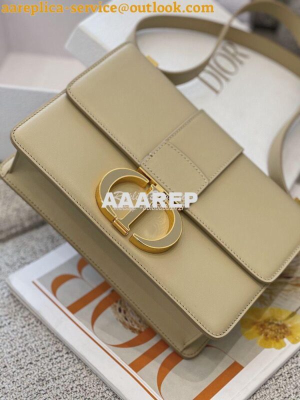 Replica Dior 30 Montaigne Bag with Tonal Enamel CD M9203U Beige 7