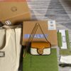 Replica Gucci Online Exclusive GG Marmont mini bag Gucci 574969 Black and Apricot 2