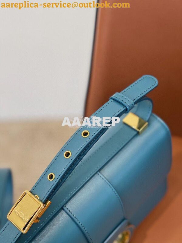 Replica Dior 30 Montaigne Bag with Tonal Enamel CD M9203U Steel Blue 13