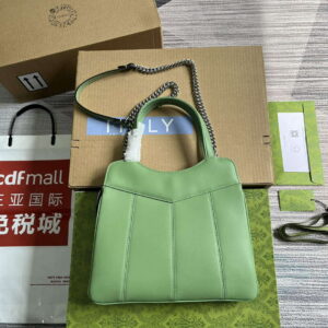 Replica Gucci 745918 Petite GG Small Tote Bag Light green