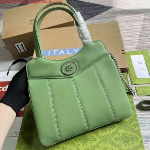 Replica Gucci 745918 Petite GG Small Tote Bag Light green 2