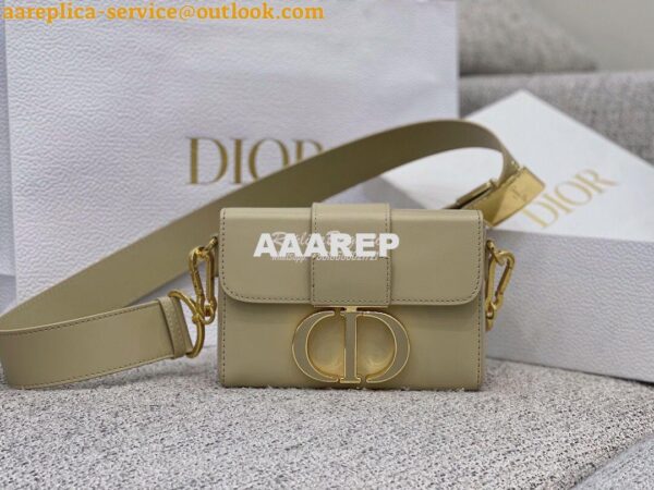 Replica Dior 30 Montaigne Box Bag with Tonal Enamel CD M9204U Beige 3