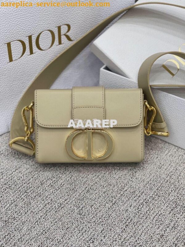 Replica Dior 30 Montaigne Box Bag with Tonal Enamel CD M9204U Beige 4