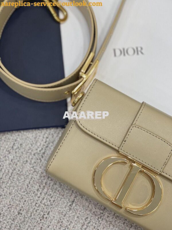 Replica Dior 30 Montaigne Box Bag with Tonal Enamel CD M9204U Beige 7