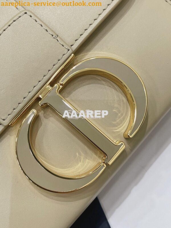 Replica Dior 30 Montaigne Box Bag with Tonal Enamel CD M9204U Beige 11