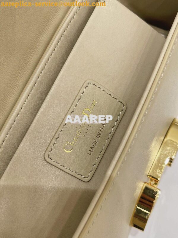 Replica Dior 30 Montaigne Box Bag with Tonal Enamel CD M9204U Beige 13