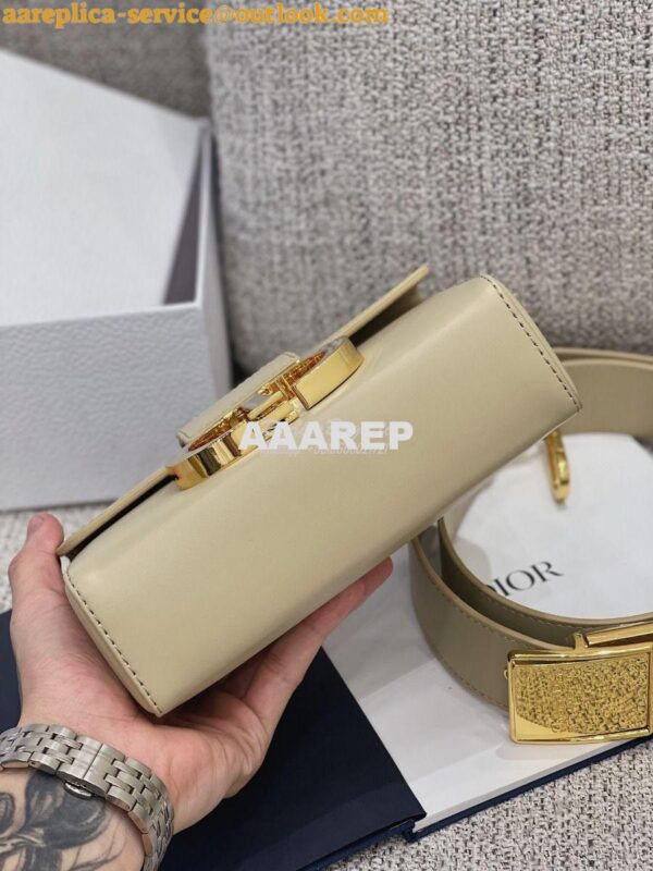 Replica Dior 30 Montaigne Box Bag with Tonal Enamel CD M9204U Beige 14