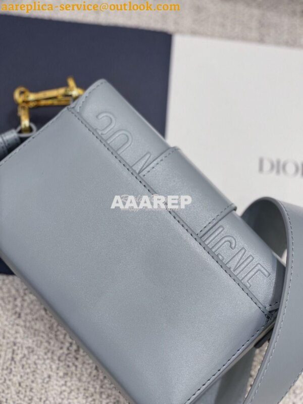 Replica Dior 30 Montaigne Box Bag with Tonal Enamel CD M9204U Cloud Bl 9