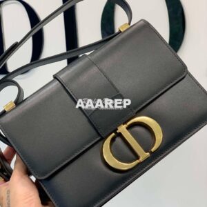 Replica Dior 30 Montaigne Calfskin Bag in Black 2