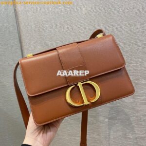 Replica Dior 30 Montaigne Calfskin Bag in Brown