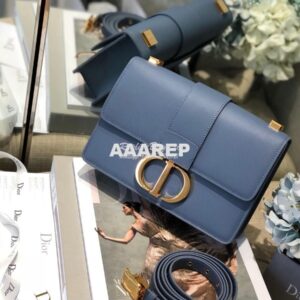 Replica Dior 30 Montaigne Calfskin Bag in Denim Blue 2