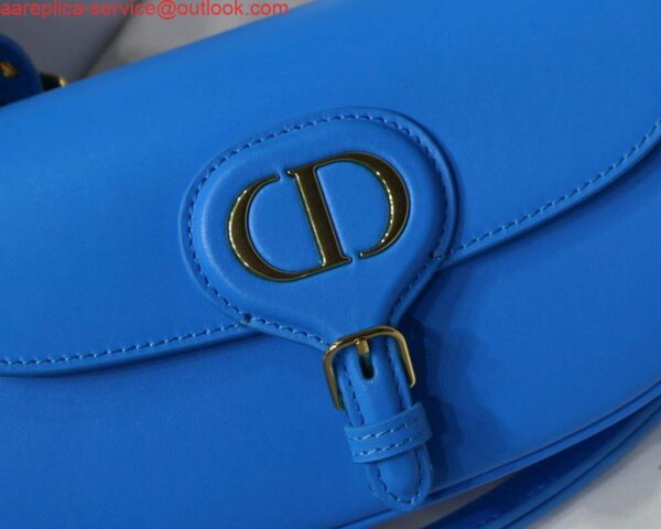 Replica Dior M9327 dior Bobby bag East West Box Calfskin Blue 3