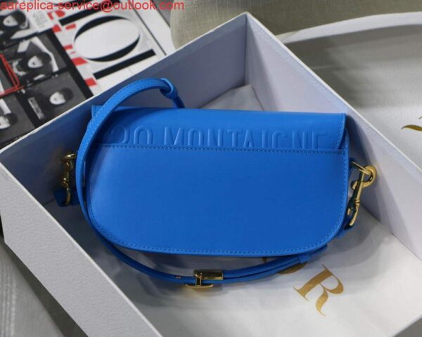 Replica Dior M9327 dior Bobby bag East West Box Calfskin Blue 4